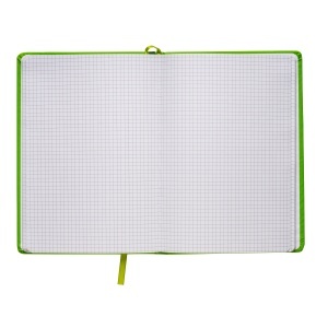 ON PU notebook with coloured elastic, squared sheets (80 pages), satin bookmark - Img 9