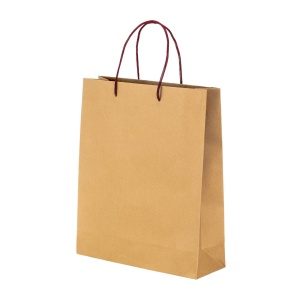 ON Pungă din hârtie reciclată naturală de 150 g/m2 cu clin și mânere scurte colorate - Img 4