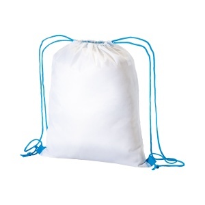ON Rucsac din poliester alb 210T cu închidere tip șnur și șnururi colorate - Img 3
