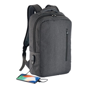 ON Rucsac pentru laptop din poliester 300D cu 3 buzunare. Buzunar principal pentru laptop și buzunar lateral