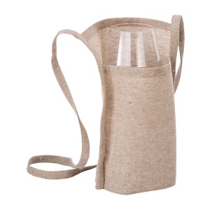ON Tasting glass holder in recycled cotton 150g/m2, with 90 cm string.