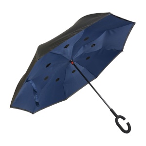 ON Umbrelă reversibilă cu mâner rotund și cauciucat
