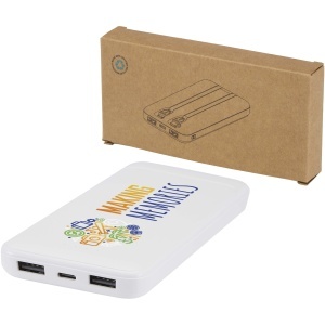 PF™ Adhil baterie externă 10.000 mAh 10W din plastic reciclat cu 2 cabluri încorporate - Img 3