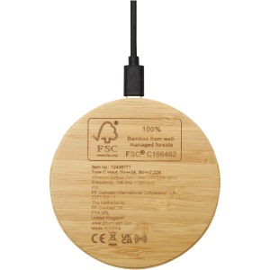 PF™ Essence 15W bamboo wireless charging pad