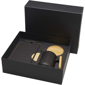 PF™ Laura A5 hard cover notebook and ballpoint pen gift set (black ink)