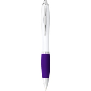 PF™ Nash ballpoint pen with white barrel and coloured grip (black ink)
