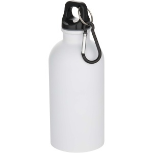 PF™ Oregon sticlă de apă mată 400 ml simplu perete din oțel inoxidabil reciclat RCS cu carabină - Img 2