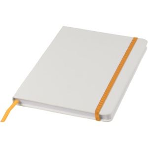 PF™ Spectrum A5 white notebook with coloured strap