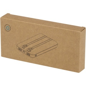 PF Baterie externă Adhil 10.000 mAh 10W din plastic reciclat cu 2 cabluri încorporate