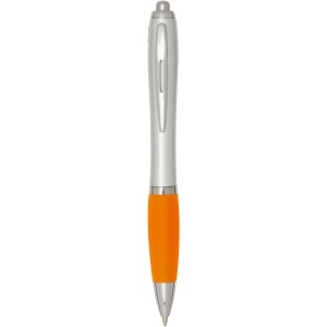 PF Nash RCS recycled plastic ballpoint pen with silver barrel and coloured grip (black ink) - Img 2
