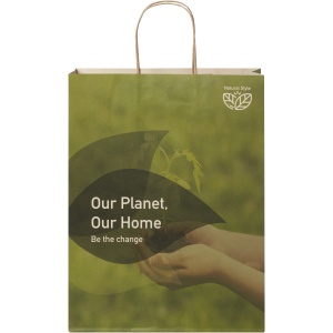 PF Sac de hârtie pentru deșeuri agricole 150 g/m2 cu mânere răsucite - 31 x 12 x 41 cm