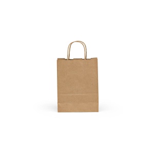 Pungă Vesuvio S maro, din material kraft reciclat FSC®. 115 g/m². Fabricată în Portugalia. - Img 3