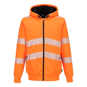 PW PW321 Hi-Vis Zipped Winter Hoodie