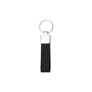 R-pet key ring with chrome-plated metal plate - Img 8
