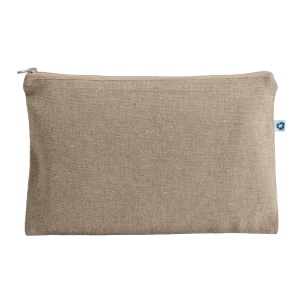 Recycled cotton beauty case 150 g/m2, with zipper. - Img 3