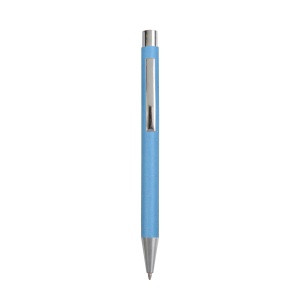 Recycled paper snap pen, chrome-plated details and metal clip - Img 5