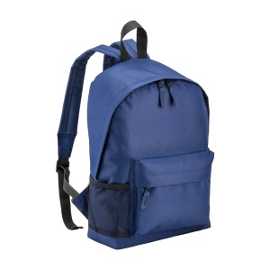 Recycled polyester R-PET backpack with exterior zippered pocket - Img 4