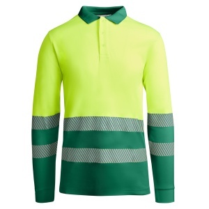 RO TRICOU POLO CU MÂNECI LUNGI CU VIZIBILITATE RIDICATĂ ATRIO - 55% bumbac 45% poliester, 170g/m² - Img 4