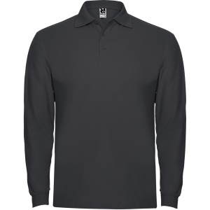RO TRICOU POLO CU MÂNECI LUNGI ESTRELLA - 100% bumbac, punct pique, 220 g/m².Culoarea gri melanj 58: 85% bumbac / 15% vâscoză. - Img 8