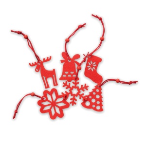 ROUGE Set of 6 felt tree hangers - Img 2