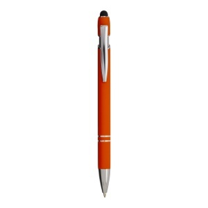 Rubberized aluminium snap pen with touch screen eraser and metal clip - Img 7