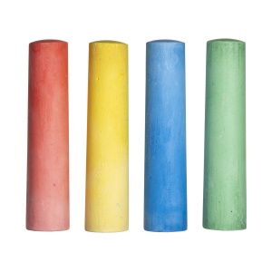 Set de 4 crete colorate cu secțiune rotundă în cutie de cart - Img 3