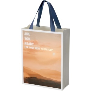Smartfold 230 g/m2 paper bag with ribbon handles and gloss lamination - 24 x 10 x 32 cm - Img 3