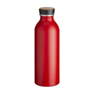 Sticlă de apă din aluminiu cu inserție din bambus, 500 ml - Img 1