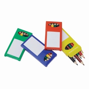TOP CURCUBEU - Set de 6 creioane colorate, 4 culori asortate