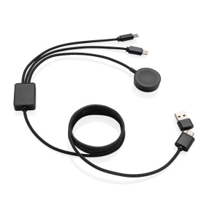 XD™ Terra RCS rPET 6in1 charging cable with watch charger