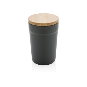 XD™ GRS certified recycled PP mug with bamboo lid