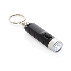 XD™ Globix RCS recycled plastic USB rechargeable keychain torch