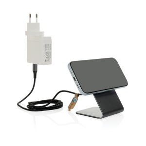 XD™ Terra aluminium 15W magnetic wireless charging phone stand - Img 3