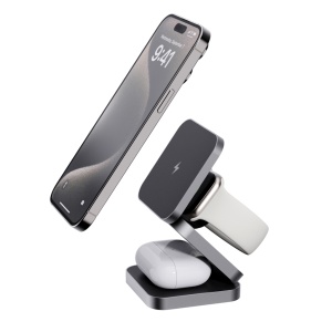 XD™ Terra RCS recycled aluminum foldable 3 in 1 15W charger