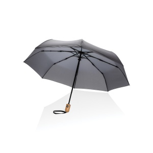 XD™ 21" Impact AWARE™ RPET 190T bamboo auto open/close umbrella