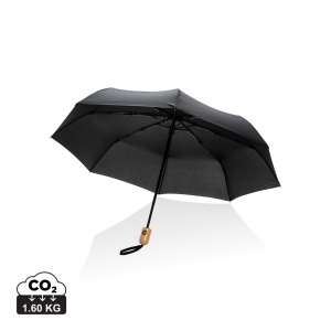 XD™ 21" Impact AWARE™ RPET 190T bamboo auto open/close umbrella