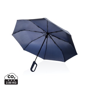 XD™ Yara 21" AWARE™ RPET solid colour umbrella with carabiner