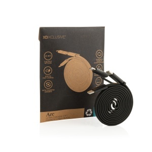 XD Cablu magnetic Arc RCS reciclat ultra-subțire, 60W, 2 în 1