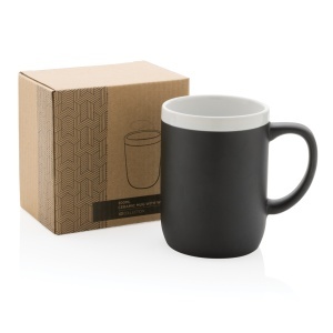 XD Ceramic mug with white rim 300ml - Img 4
