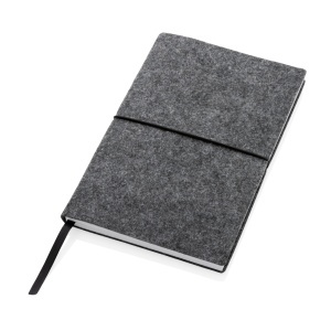 XD GRS certified recycled felt A5 softcover notebook - Img 3