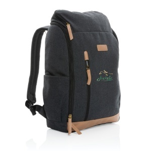 XD Impact AWARE™ 16 oz. recycled canvas 15" laptop backpack