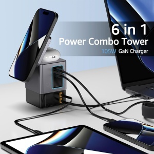 XD Urban Vitamin Sacramento 105W GAN charger+retractable cables - Img 4
