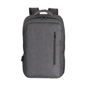 300D Polyester laptop backpack with 3 pockets. Laptop principal pocket and side pocket - Img 2
