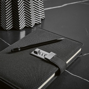 AO Melville A5 Notebook rPET. Metal lock and 70gsm FSC 192 pages