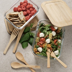 AO Van Gogh 1000 Lunchbox Borosilicate Glass and Bamboo 1090ml
