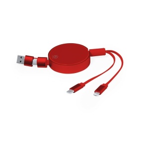 AX™ Cablu retractabil de încărcare și sincronizare realizat din aluminiu reciclat - Img 3