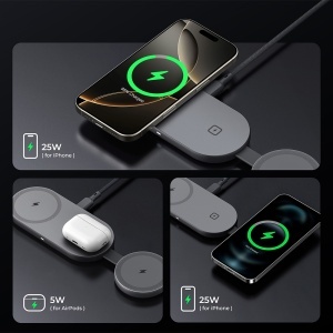 AX Wireless charger 3 in 1 25W Aukey