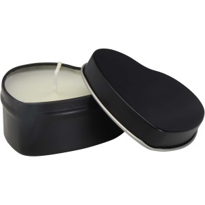 Blissful heart-shaped tin candle with vanilla aroma - Img 1