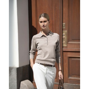Brighton Long Sleeve Polo Women - Elegant Knitted Polo Fabric: 190 g/m² - Img 17