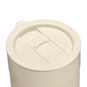 Cană ceramică acoperită cu silic de 300 ml. Capac detașabil din PP cu deschidere glisantă. - Img 3